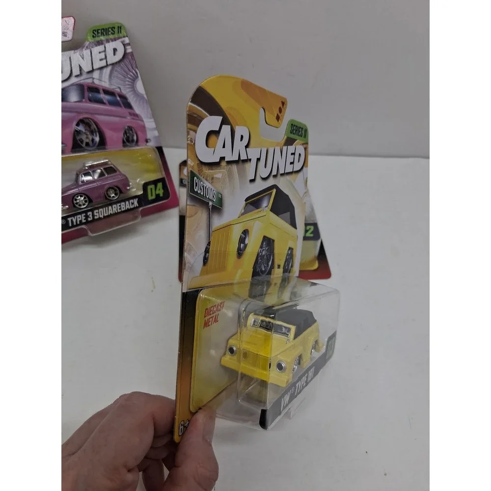 Car Tuned Customs Series II VW Diecast Set Beetle Type 2 T1 Type 181 Squareback